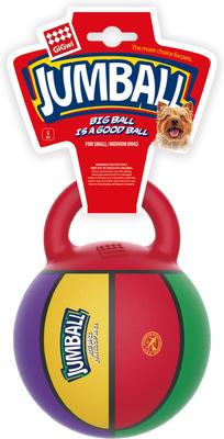 Show full view: Gigwi Jumball Basketball Dog Toy with Handle, Multi, 5.5-in slide 8 of 9