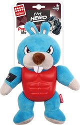 Gigwi TPR Rabbit Squeaky Plush Dog Toy, Blue slide 2 of 7
