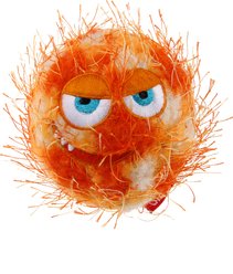 Gigwi Squeaky Plush Ball Dog Toy, Orange