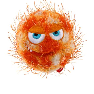 Gigwi Gigwi Squeaky Plush Ball Dog Toy, Orange