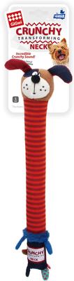 Show full view: Gigwi Crunchy Neck Squeaky Plush Dog Toy, Red slide 8 of 9