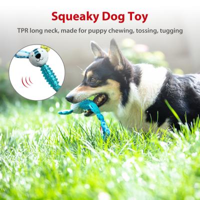 Show full view: Gigwi Suppa Puppa Rabbit Squeaky Plush Dog Toy, Blue slide 5 of 9