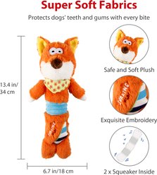 Gigwi Fox Squeaky Plush Dog Toy slide 2 of 7