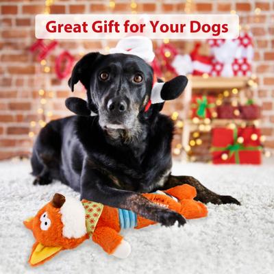 Show full view: Gigwi Fox Squeaky Plush Dog Toy slide 7 of 9