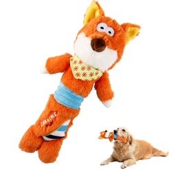 Gigwi Fox Squeaky Plush Dog Toy