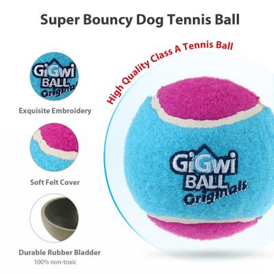 Show full view: Gigwi Dog Tennis Balls, Blue, 1.9-in, 3 count slide 6 of 9