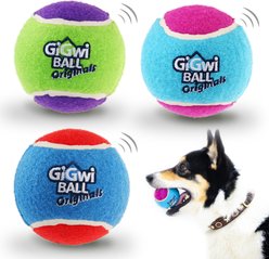 Gigwi Dog Tennis Balls, Blue, 2.5-in, 3 count