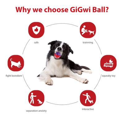 Show full view: Gigwi Dog Balls Interactive Dog Toys, Multi, 2.5-in, 2 count slide 4 of 10