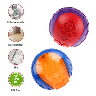 Show full view: Gigwi Dog Balls Interactive Dog Toys, Multi, 3.2-in, 2 count slide 4 of 8
