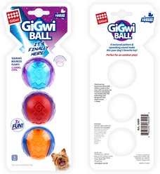 Gigwi Dog Balls Interactive Dog Toys, Multi, 2-in, 3 count slide 2 of 8