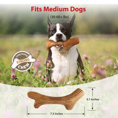 Show full view: Gigwi Wooden Chewy Bone Dog Toy, Beige, Medium slide 3 of 8