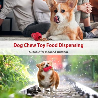 Show full view: Gigwi Bulb Treat Dispensing Dog Toy, Red, Medium slide 7 of 9