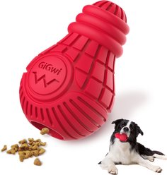 Gigwi Bulb Treat Dispensing Dog Toy, Red, Medium