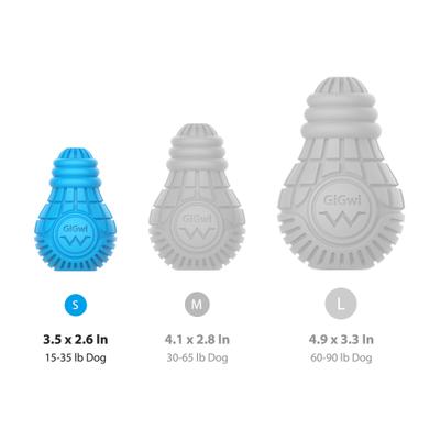 Show full view: Gigwi Bulb Treat Dispensing Dog Toy, Blue, Small slide 7 of 11