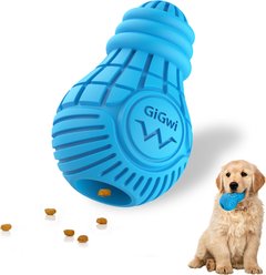 Gigwi Bulb Treat Dispensing Dog Toy, Blue, Small