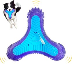 Gigwi 3-in-1 Squeak Bone Dog Toy, Purple