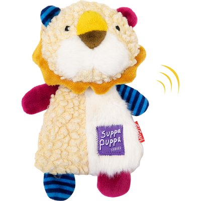 Gigwi Gigwi Crinkle Squeaky Plush Dog Toy, Beige
