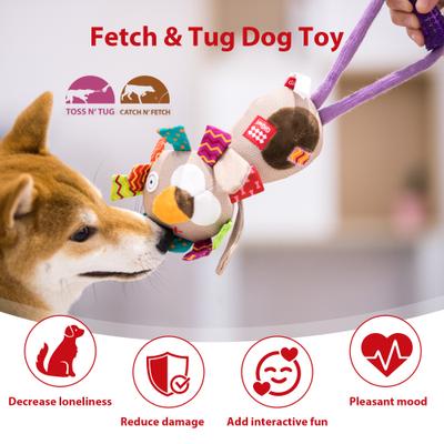 Show full view: Gigwi Lion TPR Johnny Stick & Plush Dog Toy, Grey slide 3 of 10