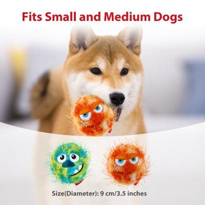 Show full view: Gigwi Squeaky Plush Ball Dog Toy, Orange slide 6 of 8