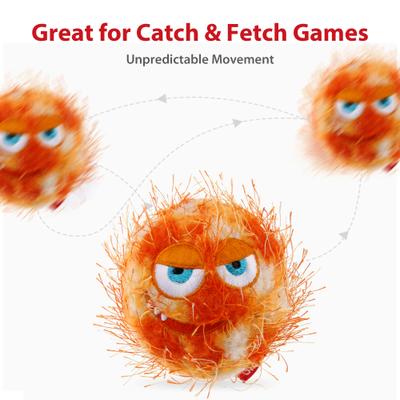 Show full view: Gigwi Squeaky Plush Ball Dog Toy, Orange slide 4 of 8