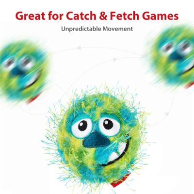 Show full view: Gigwi Squeaky Plush Ball Dog Toy, Green, 2.8-in slide 5 of 9