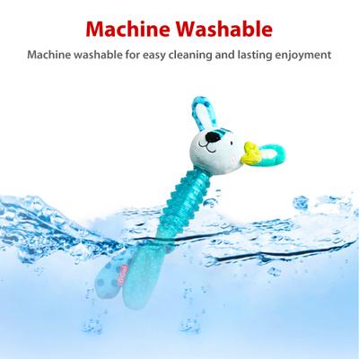 Show full view: Gigwi Suppa Puppa Rabbit Squeaky Plush Dog Toy, Blue slide 7 of 9