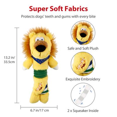Show full view: Gigwi Lion Squeaky Plush Dog Toy slide 2 of 8
