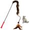 Show in main carousel: Gigwi Wand Fishing Feather Teaser Stick Cat Toy, Brown, 21-in slide 1 of 9