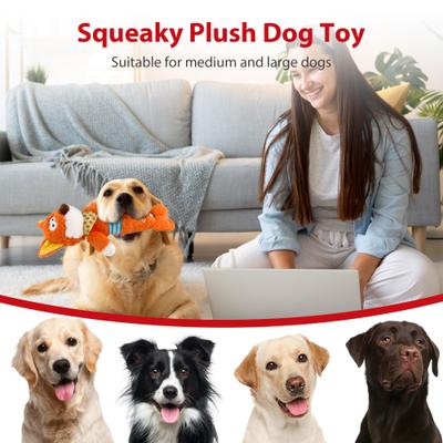 Show full view: Gigwi Fox Squeaky Plush Dog Toy slide 6 of 9