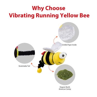 Show full view: Gigwi Vibrating Running Bee Cat Toy slide 3 of 8