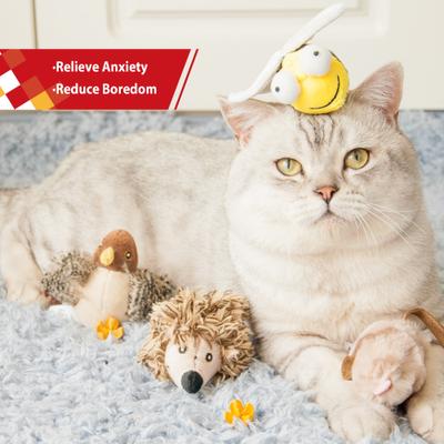 Show full view: Gigwi Melody Chaser Squeaky Hegehog Cat Toy, Grey slide 5 of 8