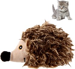 Gigwi Melody Chaser Squeaky Hegehog Cat Toy, Grey slide 1 of 7
