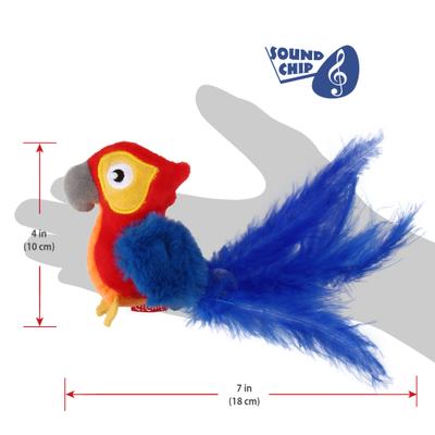 Show full view: Gigwi Melody Chaser Squeaky Parrot Cat Toy, Red slide 2 of 8