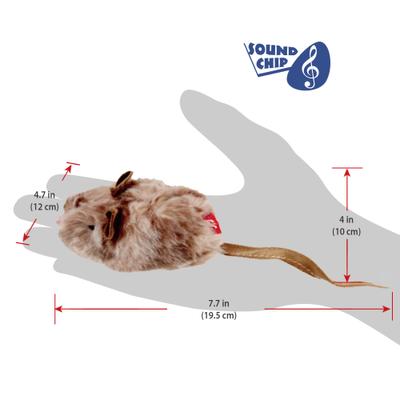 Show full view: Gigwi Melody Chaser Squeay Mouse Cat Toy, Grey slide 6 of 8
