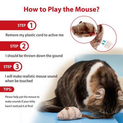 Show full view: Gigwi Melody Chaser Squeay Mouse Cat Toy, Grey slide 3 of 8
