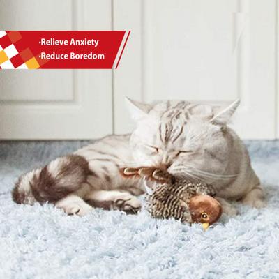 Show full view: Gigwi Melody Chaser Squeay Bird Cat Toy, Brown slide 6 of 10