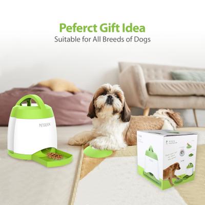 Show full view: PETGEEK Battery Powered IQ Training Dog Treat Dispenser Toy Installed, Green slide 8 of 9