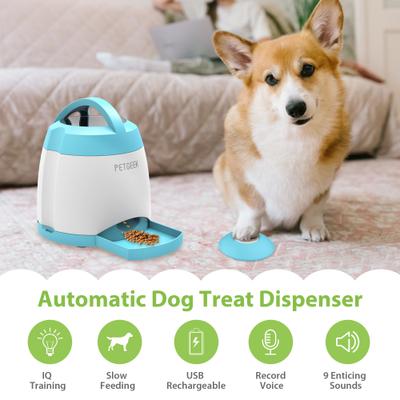 Show full view: PETGEEK Rechargeable IQ Training Dog Treat Dispenser Feeder Toy, Blue slide 2 of 9