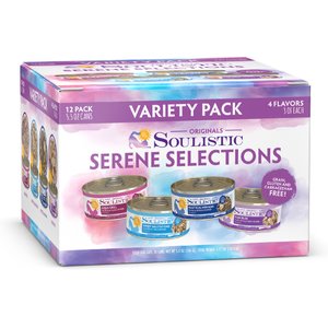 Soulistic Originals Serene Selections Variety Pack Wet Cat Food, 5.5-oz can, case of 8