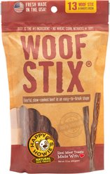 Happy Howie's Baker's Dozen 6-in Beef Woof Stix Dog Treats, 13 count pouch