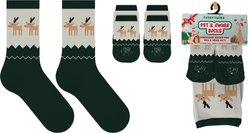 Furry Twinz Reindeer Run Christmas Matching Pet & Owner Fun Socks