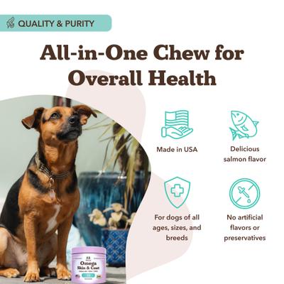 Show full view: Natural Dog Company Omega Chews Supplement for Dogs, 180 count slide 8 of 8