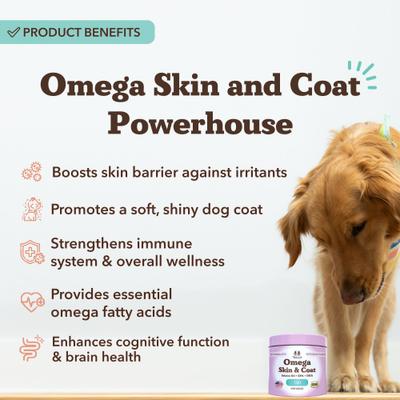 Show full view: Natural Dog Company Omega Chews Supplement for Dogs, 180 count slide 3 of 8