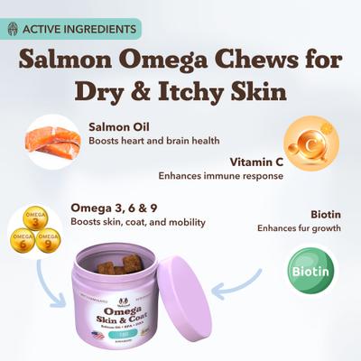 Show full view: Natural Dog Company Omega Chews Supplement for Dogs, 180 count slide 4 of 8