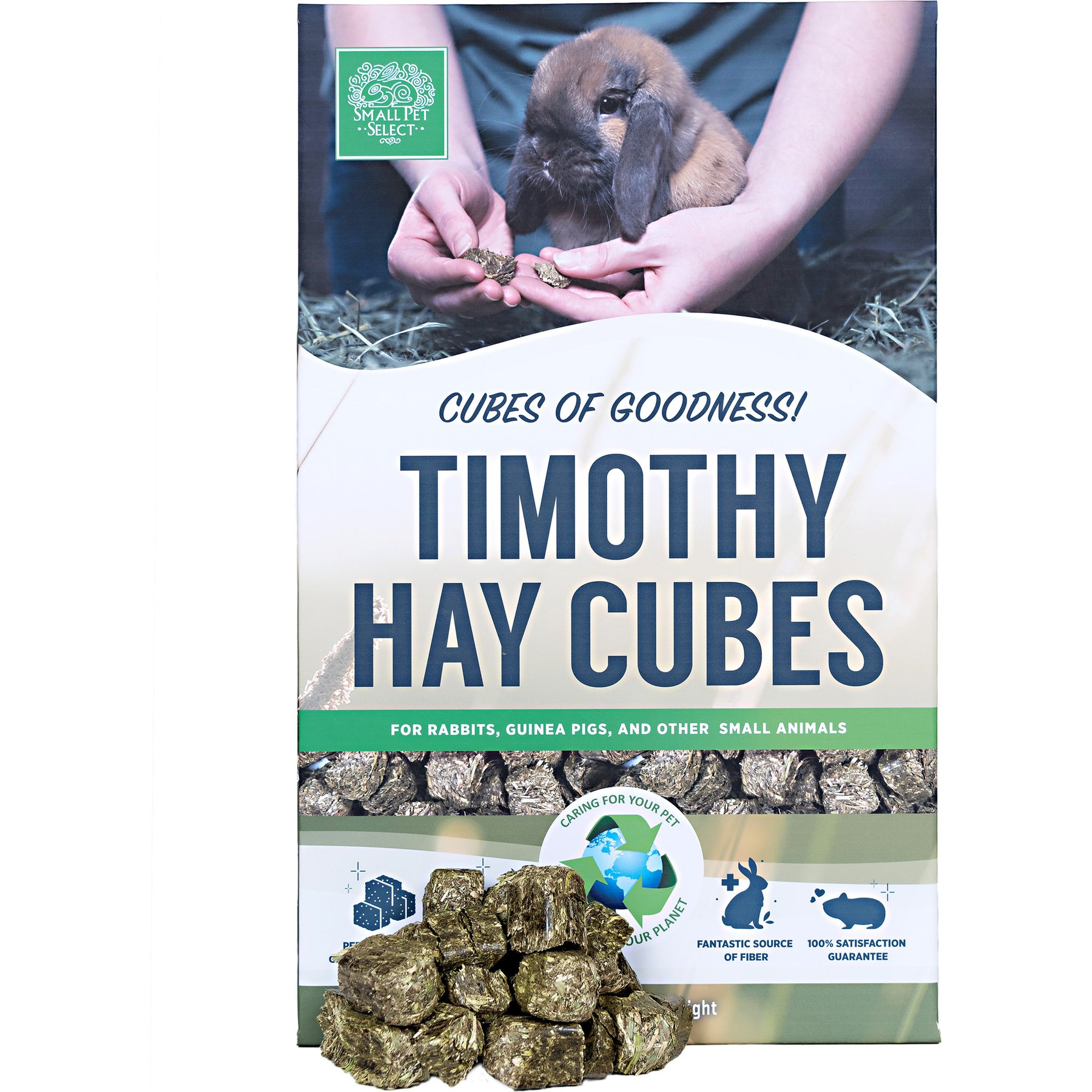 Small Pet Select Straight Timothy Hay Cubes Rabbit Treats, 5-lb box