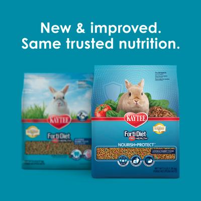 Show full view: Kaytee Forti-Diet Pro Health Nourish+Protect Juvenile Rabbit Food, 3-lb bag slide 2 of 10