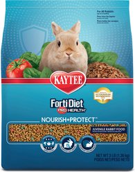 Kaytee Forti-Diet Pro Health Nourish+Protect Juvenile Rabbit Food, 3-lb bag