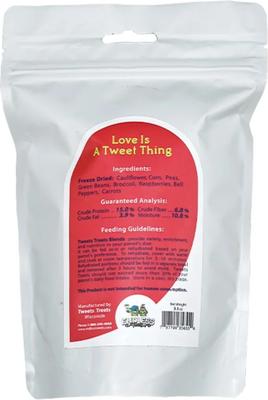 Show full view: Tweets Treats Love Is A Tweet Thing Seed Belnd Parrot Treats, 3.5-oz bag slide 2 of 3