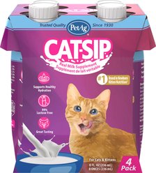 PetAg Cat-Sip Liquid Real Milk Hydration Supplement for Cats, 8-oz can, 4 count