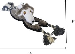 SteelDog USA Flat Tugger Wolf Stuffing-Free Tug Dog Toy slide 2 of 5